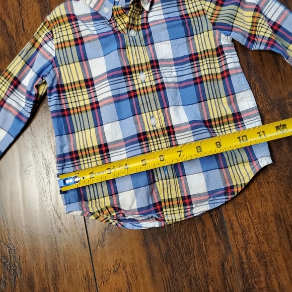 Janie and Jack Boys Blue plaid button down sz 18 - 24 months - Picture 5 of 8